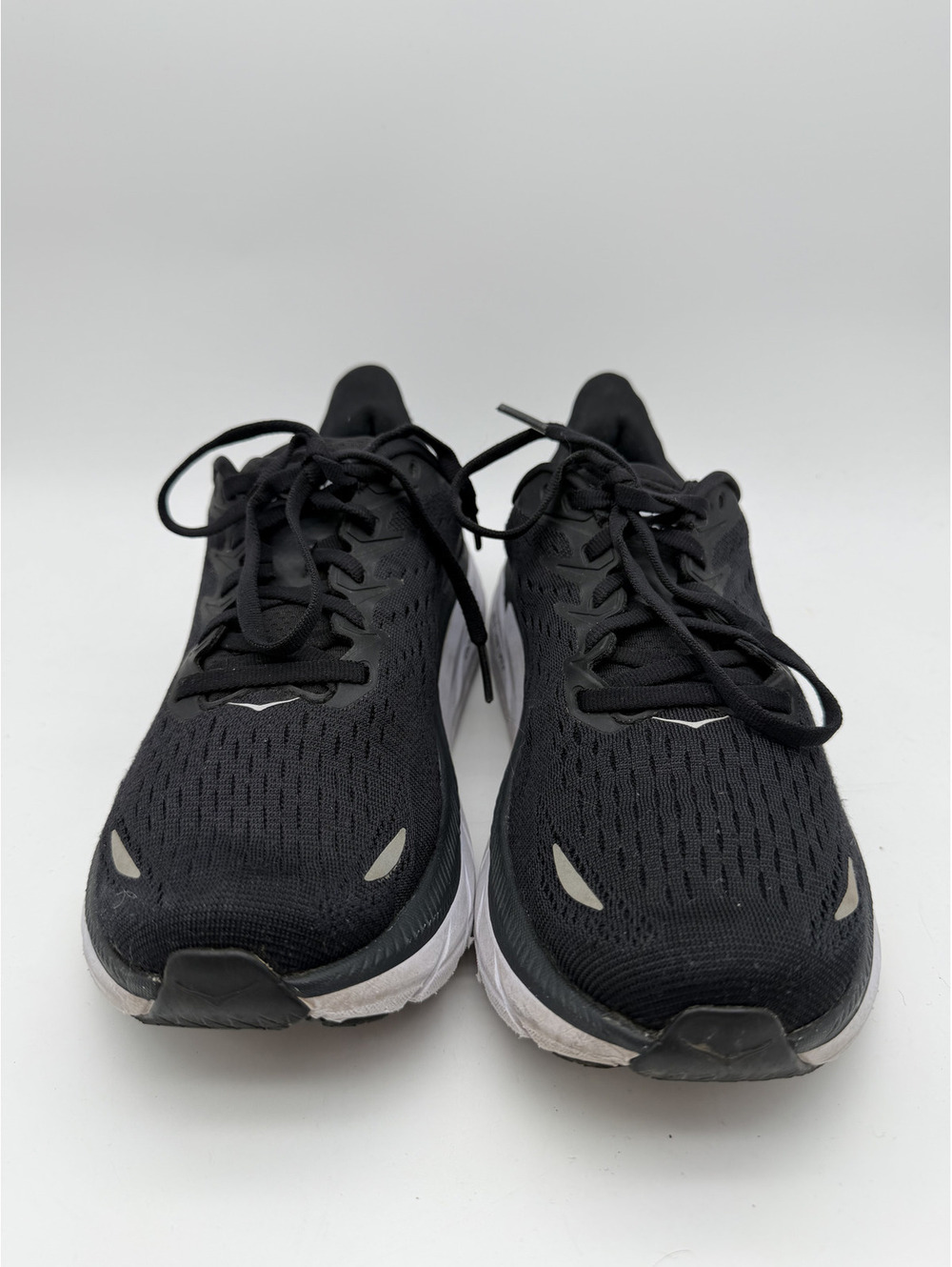 Hoka Women's Clifton 8 Black White Running Shoes, Size 7